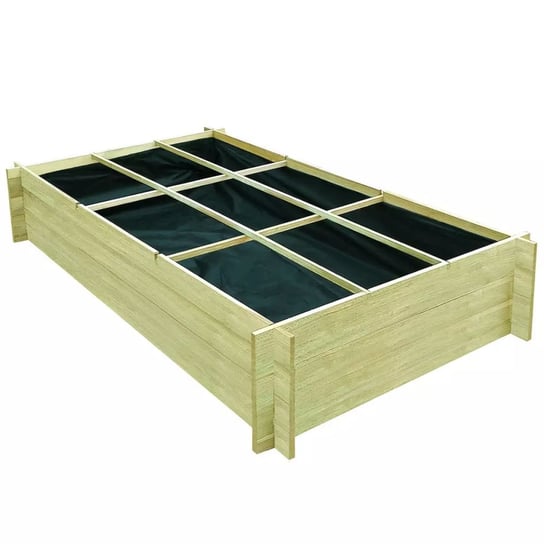Donica - skrzynia ogrodowa VIDAXL, drewniana, 197x100x40 cm vidaXL