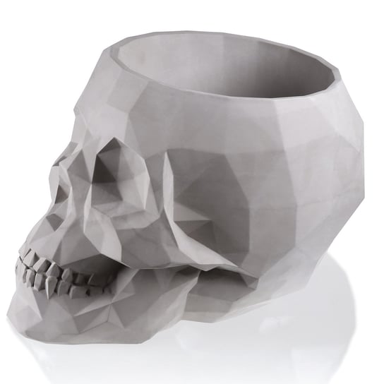 Donica Skull Low-Poly Unpainted  11 Cm Candellana