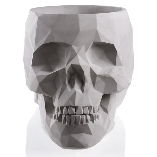 Donica Skull Low-Poly Unpainted 24 Cm Candellana