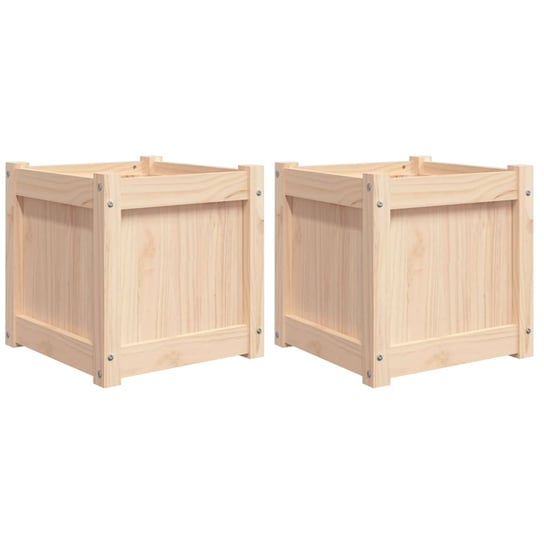 Donice ogrodowe - drewno sosnowe, 40x40x40 cm, 2 s Inna marka