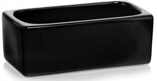 Doniczka ceramiczna czarna prostokątna 25 cm Piano POLNIX