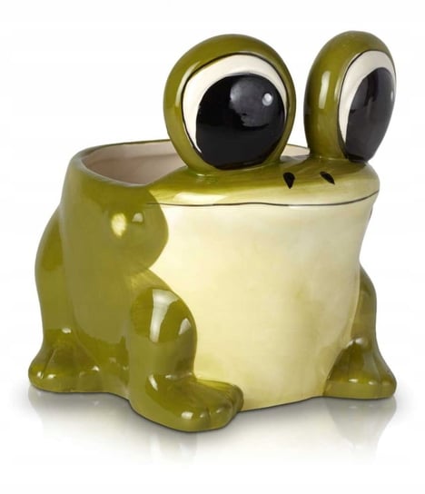 Doniczka ceramiczna ŻABA pojemnik żaba wysokość 9 cm POLNIX