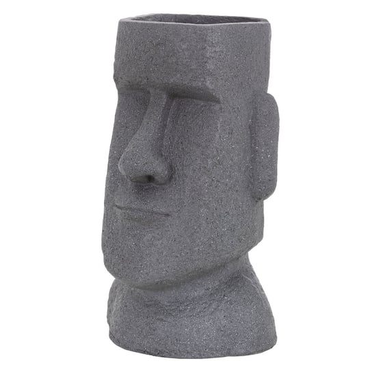 Doniczka Easter Island 26X23X43 Cm Szara, Wykonana Z Żywicy Poliestrowej O Wzorze Inna marka