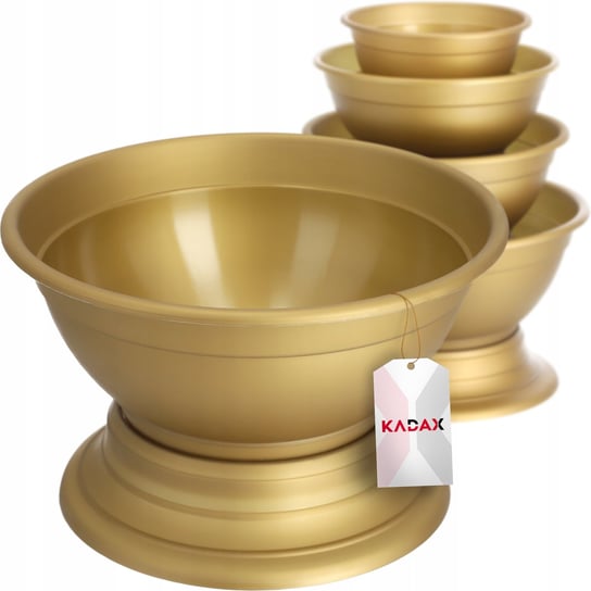 Doniczka Misa Miska Do Chryzantem 30 cm Złota KADAX