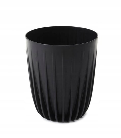 Doniczka plastikowa z wkładem Mira Eco 14,5 cm czarna Lamela