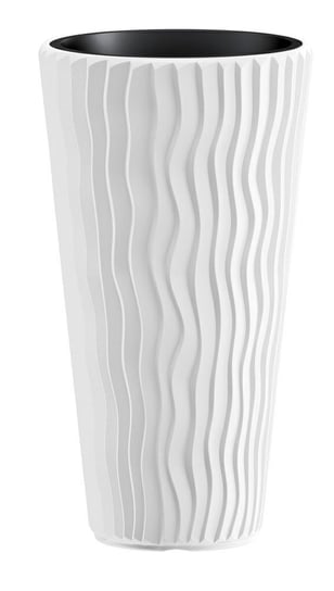Doniczka PROSPERPLAST Sandy Slim, biała, 29 cm, 22 L PROSPERPLAST