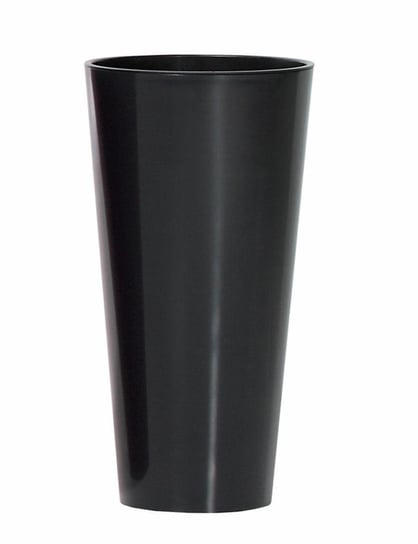 Doniczka PROSPERPLAST Tubus Slim Shine, czarna, 20 cm, 8L PROSPERPLAST