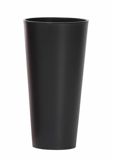 Doniczka PROSPERPLAST Tubus Slim Shine, czarna, 30 cm, 64 L PROSPERPLAST