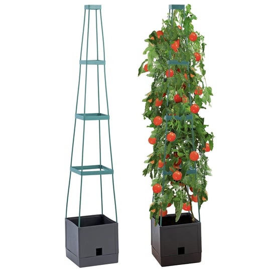 Doniczka z podporami do uprawy pomidorów, roślin pnących, 150 cm Maximex