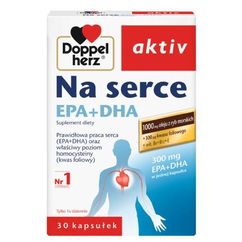 Doppelherz, Aktiv, Suplement diety na serce EPA DHA, 30 kaps. Doppelherz