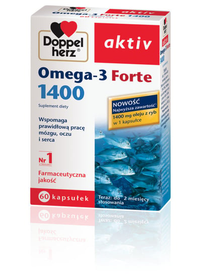 Doppelherz Aktiv, Suplement diety Omega-3 Forte 1400, 60 kaps. QUEISSER