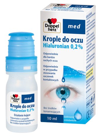 Doppelherz Med, krople do oczu Hialuronian 0,2%, 10 ml Queisser Pharma