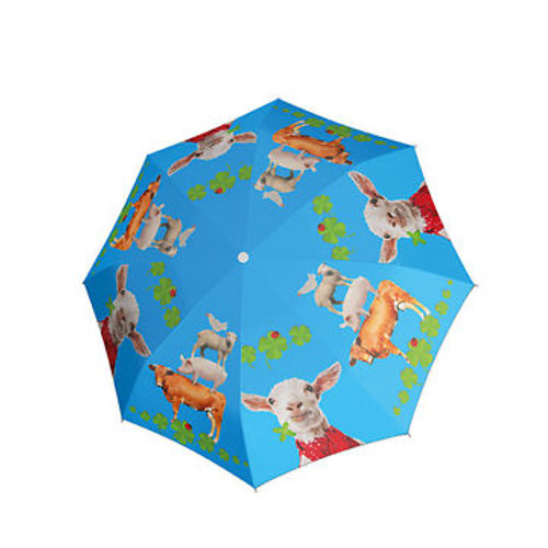 Doppler, Parasol dziecięcy, Ac Art Farma, niebiesko-pomarańczowy, 50x90 cm Doppler