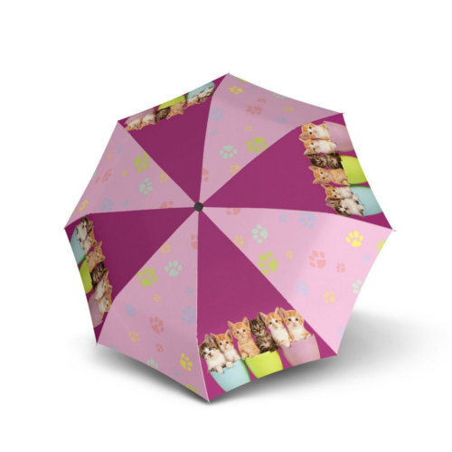 Doppler, Parasol dziecięcy, Ac Art Kotki, różowo-fioletowy, 90 cm Doppler