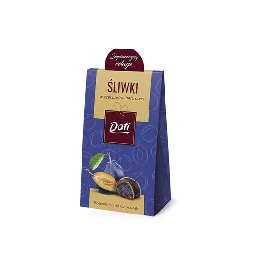 Doti Śliwki w Czekoladzie Deserowej Praliny Bombonierka Prezent Premium 50g DOTI
