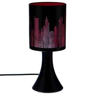 Dotykowa lampka nocna NYC, 28 cm, czarna z czerwonym światłem Atmosphera