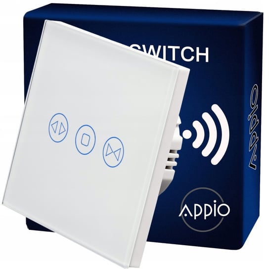DOTYKOWY WŁĄCZNIK WYŁĄCZNIK STEROWNIK DO ROLET SZKLANY LED WiFi Tuya SMART APPIO