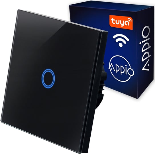 DOTYKOWY WŁĄCZNIK WYŁĄCZNIK ŚWIATŁA SZKLANY POJEDYNCZY LED WiFi Tuya SMART APPIO