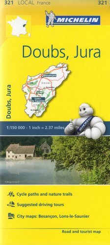 Doubs, Jura. Mapa 1:150 000 Opracowanie zbiorowe
