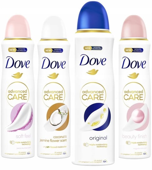 Dove Advanced Care, Antyperspirant Mix, 4x150ml Dove