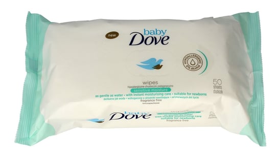 Dove Baby, Sensitive, Chusteczki pielęgnacyjne dla dzieci, 50 szt. Dove Baby
