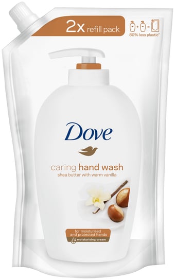 Dove, Caring, pielęgnujące mydło w płynie zapas Shea Butter & Warm Vanilla, 500 ml Dove