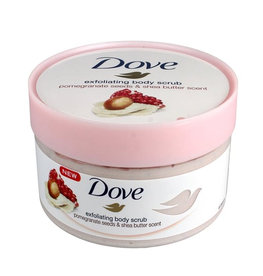 Dove, Exfoliating Body Scrub, peeling do ciała Granat & Masło Shea, 225 ml Dove