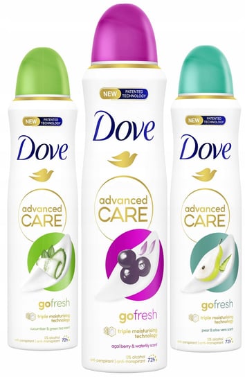 Dove Go Fresh, Antyperspirant W Sprayu, 3x150ml Dove