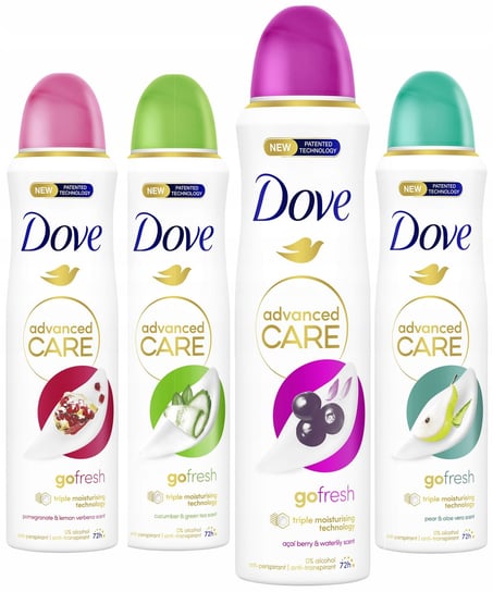 Dove Go Fresh, Antyperspirant W Sprayu, 4x150ml Dove