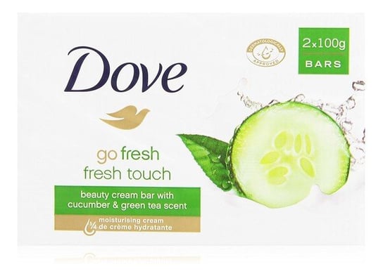Dove, Go Fresh, nawilżające mydło w kostce Cucumber & Green Tea Scent, 2x100 g Dove
