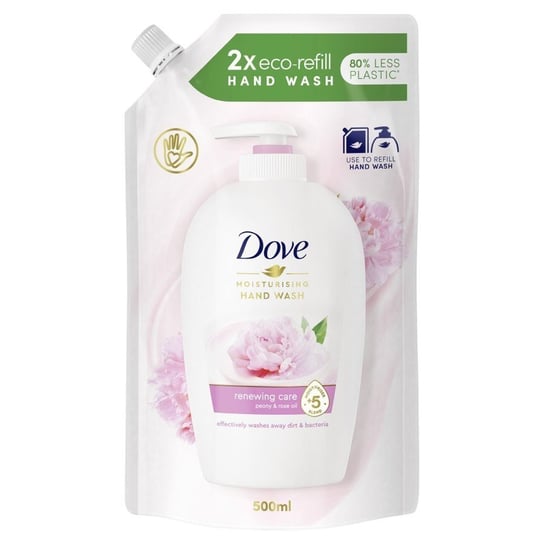 Dove Hand Wash Nawilżające Mydło w płynie Renewing Care - Peony & Rose Oil 500ml - zapas UNILEVER