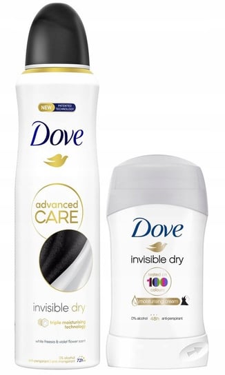 Dove, Invisible Dry, Antyperspirant Spray + Sztyft Dove