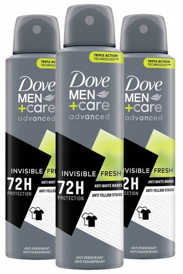 Dove Men+Care Antyperspirant Invisible Fresh 3x 150ml Dove