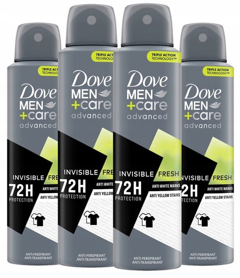 Dove Men+Care Antyperspirant Invisible Fresh 4x 150ml Dove