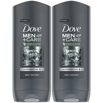 Dove Men+Care Charcoal, Żel pod Prysznic, 2x400ml Dove