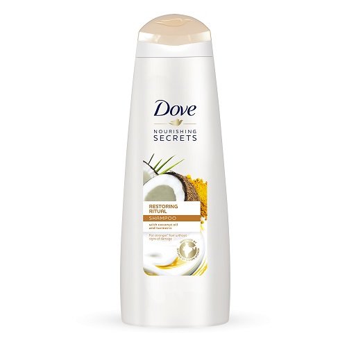 Dove, Nourishing Secrets, szampon do włosów zniszczonych Coconut Oil & Turmeric, 250 ml Dove