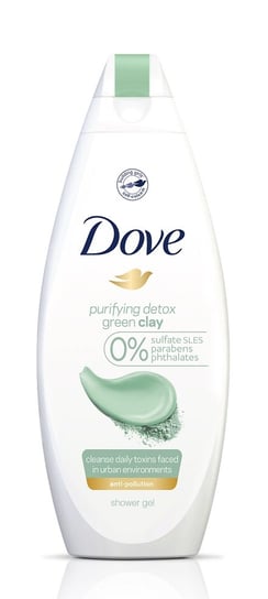 Dove, Purifying Detox, żel pod prysznic z zieloną glinką, 500 ml Dove