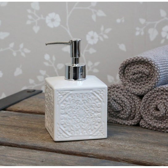 Dozownik do mydła ceramiczny Orient : Kolor - Biały MIA home
