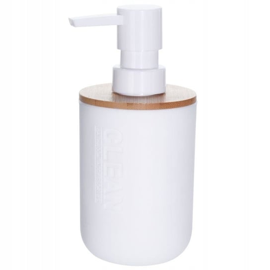 Dozownik mydła w płynie pojemnik biały bambus Bathroom Solutions