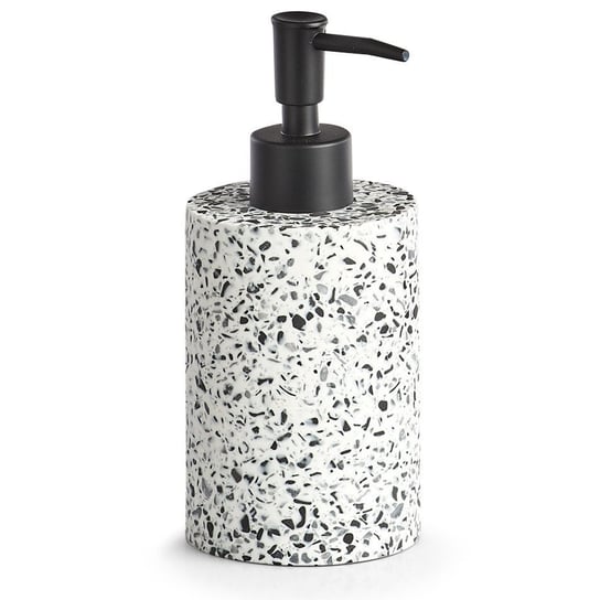 Dozownik na mydło z pompką ZELLER Terrazzo, czarno-biały, 7x17,5 cm Zeller