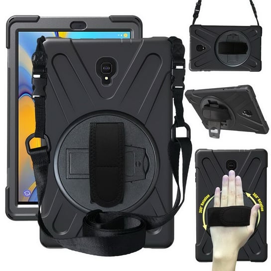 DP 360 Etui + Stojak + Uchwyt + Pasek Samsung Galaxy Tab A 10.5 T590/595/597 (Black) D-pro