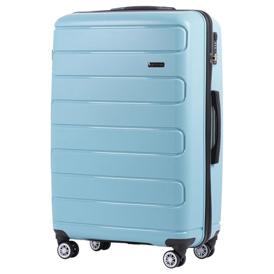 DQ181-03, Duża walizka podróżna Wings L, Macaron Blue- POLIPROPYLEN Wings
