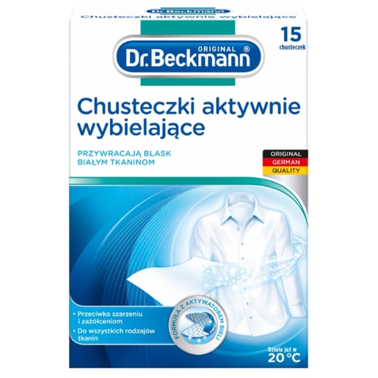 Dr Beckmann Chusteczki aktywnie wybielające 15szt Dr Beckmann