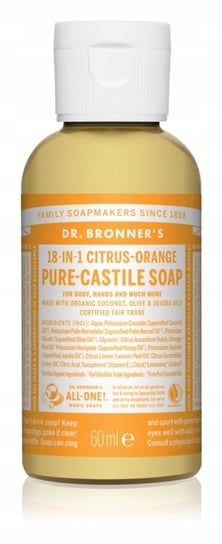 Dr. Bronner's Citrus & Orange uniwersalne mydło w płynie 60ml Dr. Bronner's