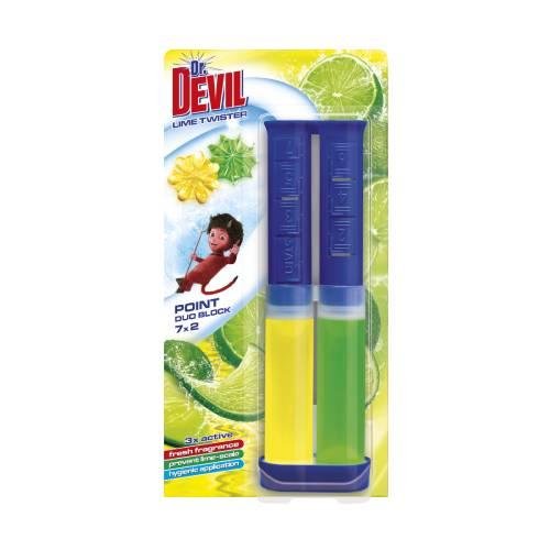 Dr. Devil Punktowy żel do WC Duo Block - Lime Twister, 65ml Inny producent