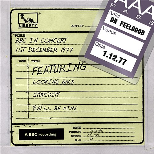 Dr Feelgood - BBC In Concert (1st December 1977) Dr Feelgood