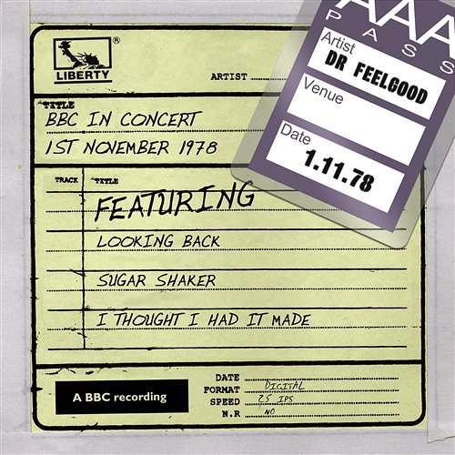 Dr Feelgood - BBC In Concert (1st November 1978) Dr Feelgood