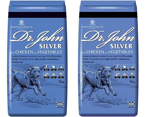 Dr John, karma dla psa, Silver Chicken DUO-PACK, 30 kg Gilbertson & Page