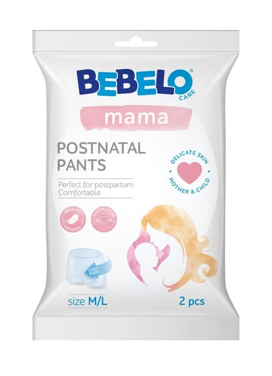 Dr.Max, Bebelo Care Mama  Postnatal Pants, majtki poporodowe rozmiar M/L, 2 sztuki Bebelo mama