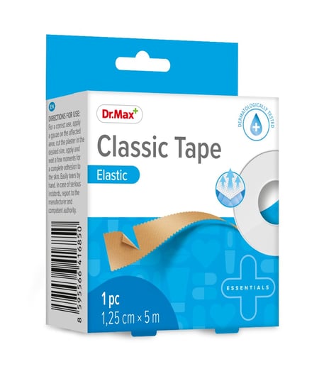 Dr.Max, Classic Tape Elastic, elastyczny przylepiec na rolce 1,25 cm x 5 m, 1 sztuka Dr.Max Pharma